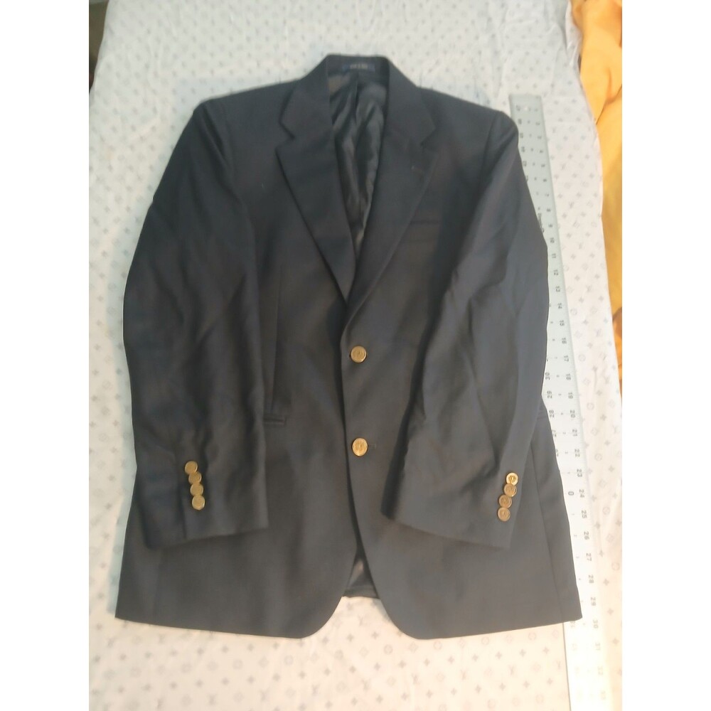 Club Room Macys Navy Blue Mens 2 brass Button Blazer Sportcoat Jacket sz 38s NWT